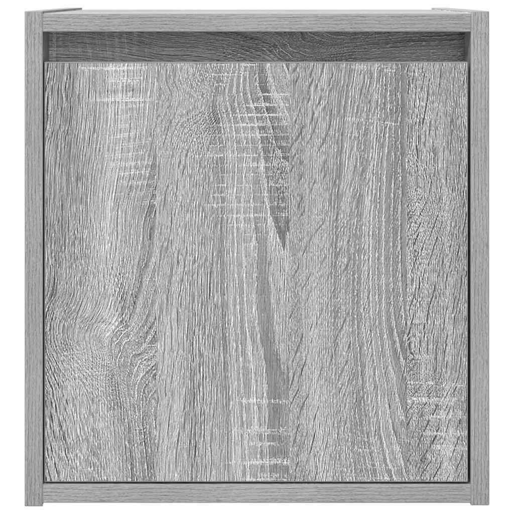 Wall-Mounted Bedside Cabinet Grey Sonoma 38x34x40 cm